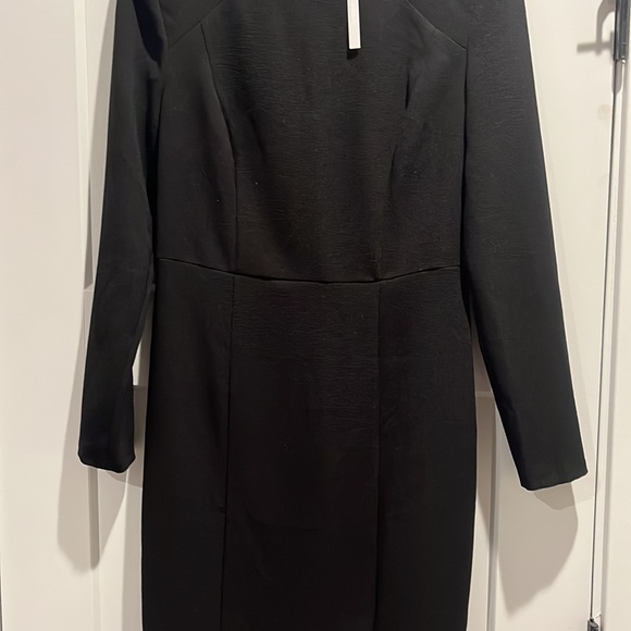 ASOS black dress midi long sleeve size 8 new with tags - Picture 4 of 8